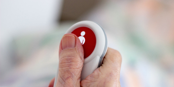 Bouton pressoir de téléassistance classique